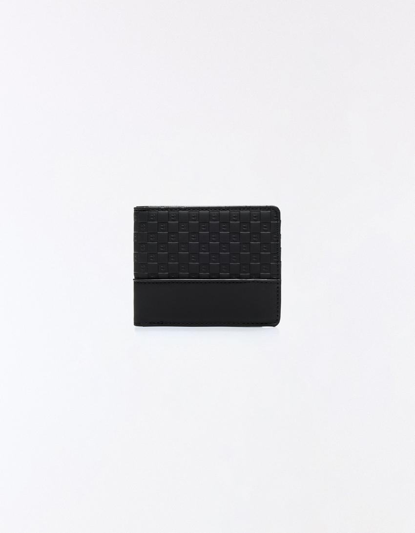 Leather effect wallet-Black