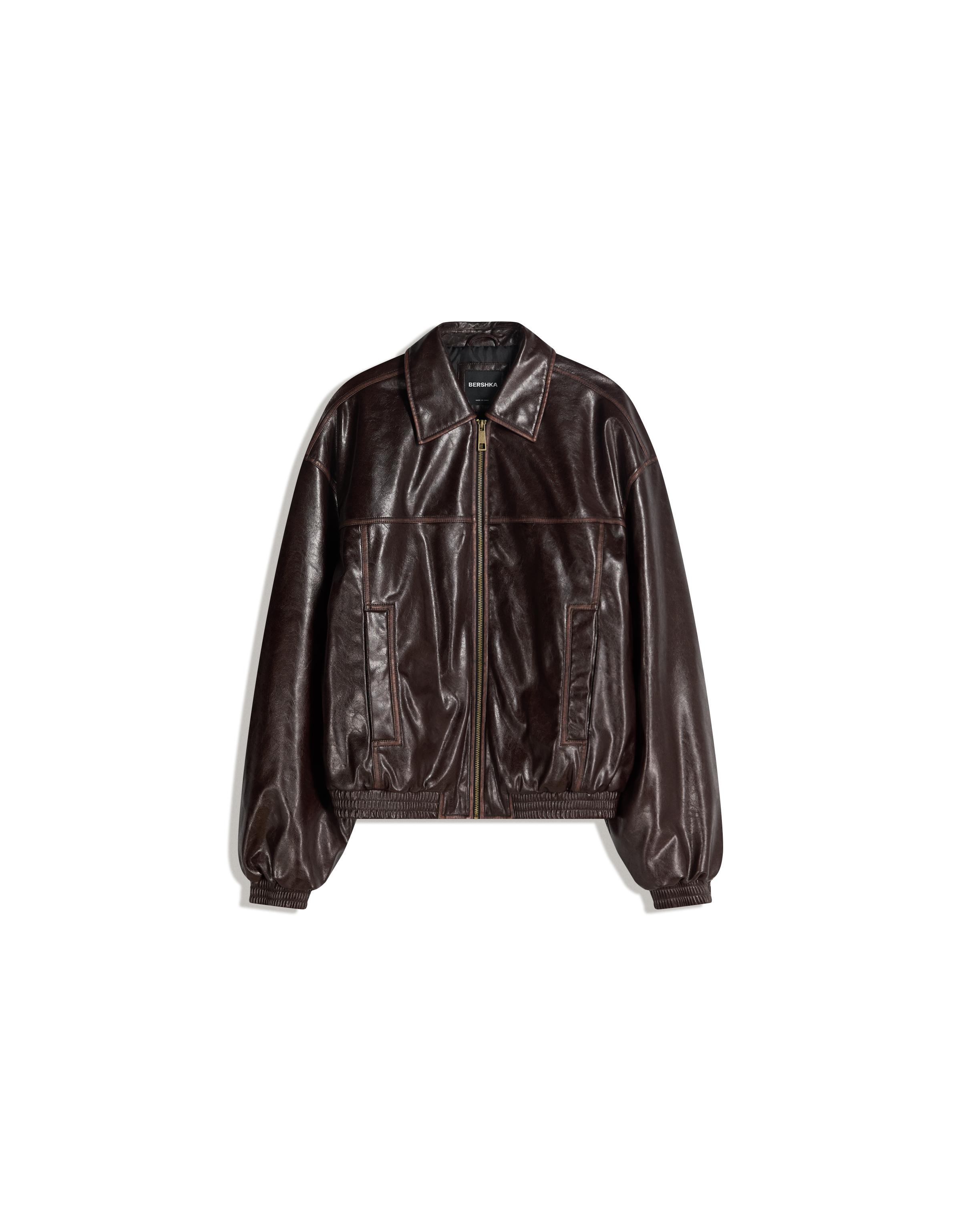 Suni deri ceket - Görsel 8