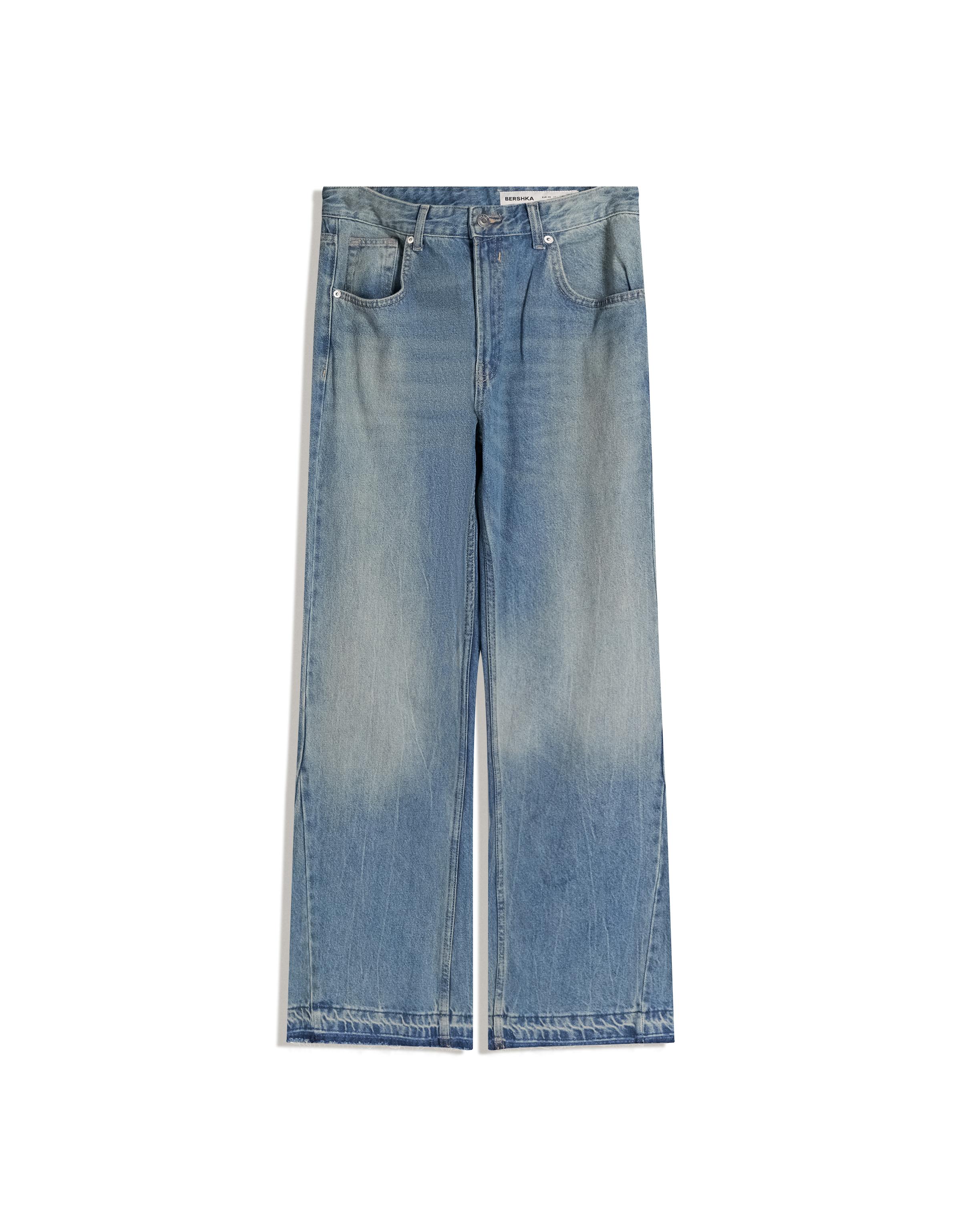Straight-fit flared jeans — Light blue