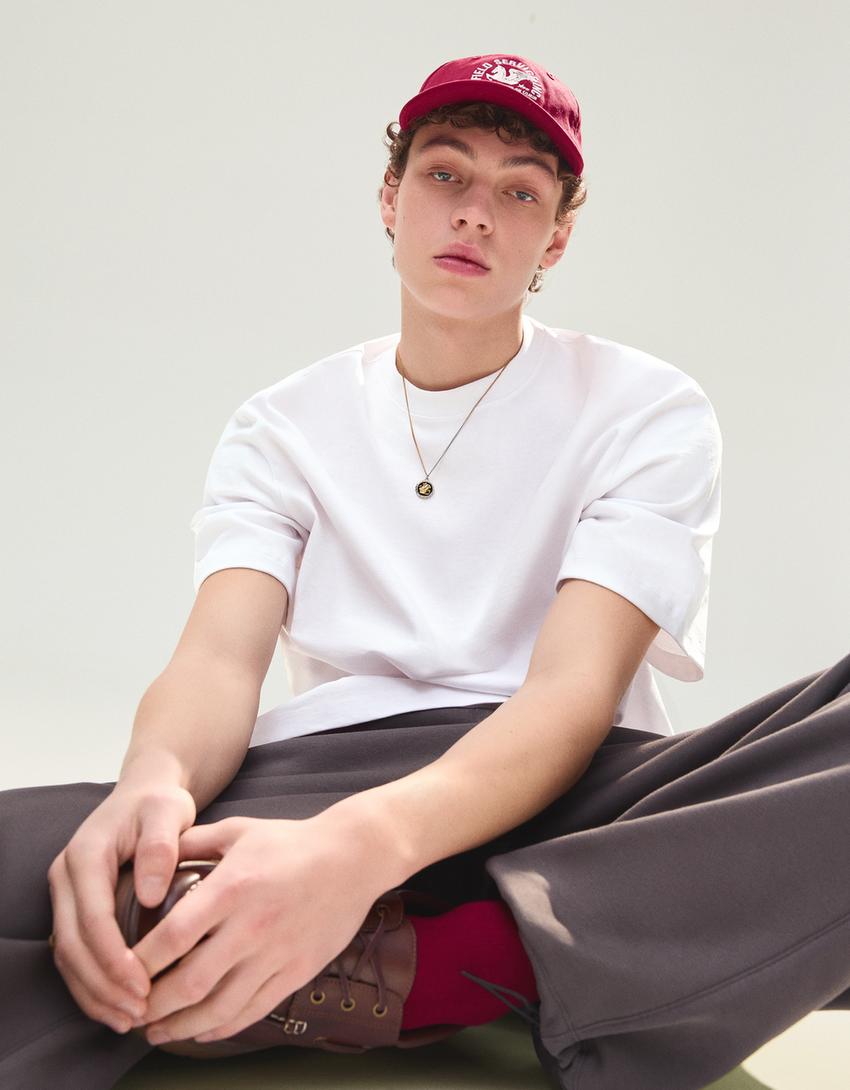 Boxy short sleeve T-shirt-White