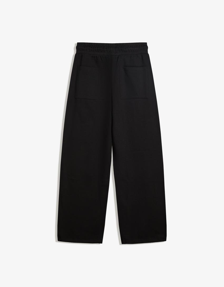 Balloon fit pants-Black