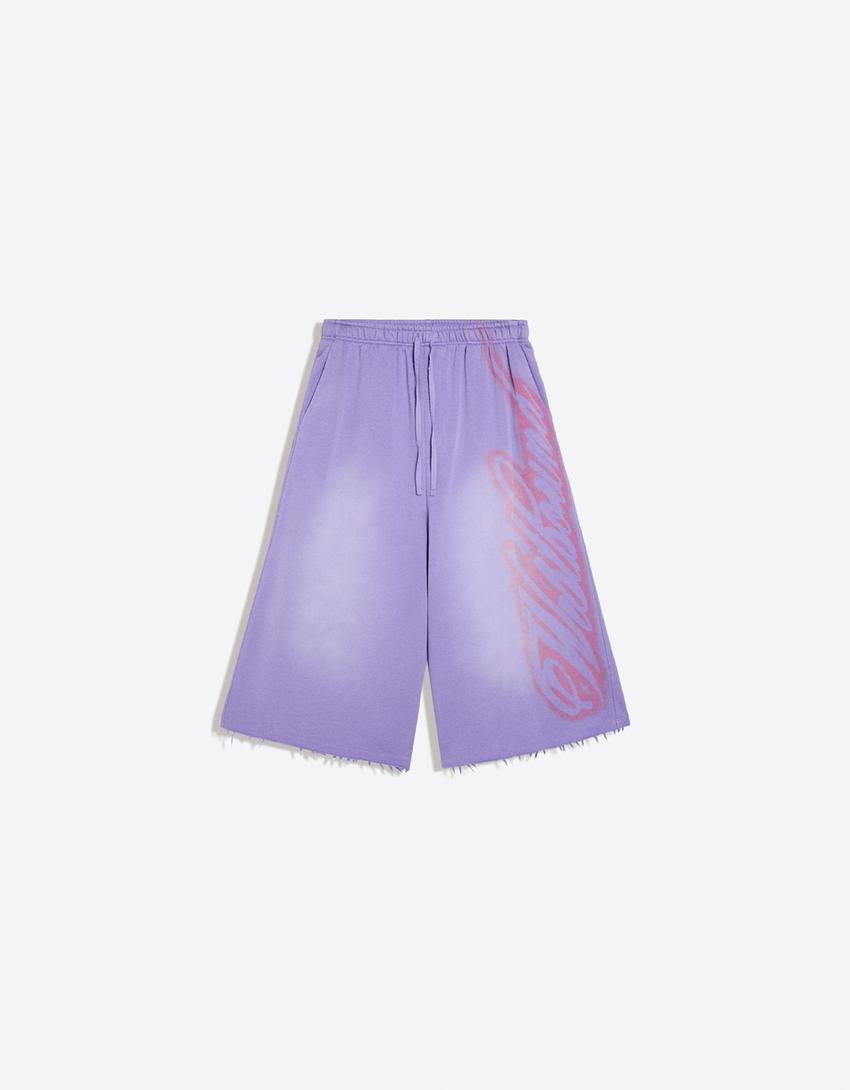 Plush Bermuda jorts-Violet