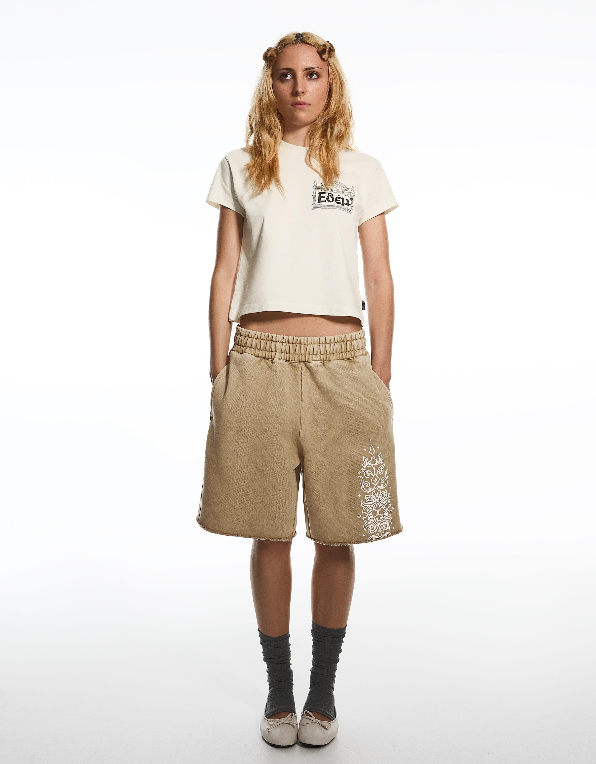 Bershka Camiseta Regular Fit Aries X Bershka Mujer Blanco Roto