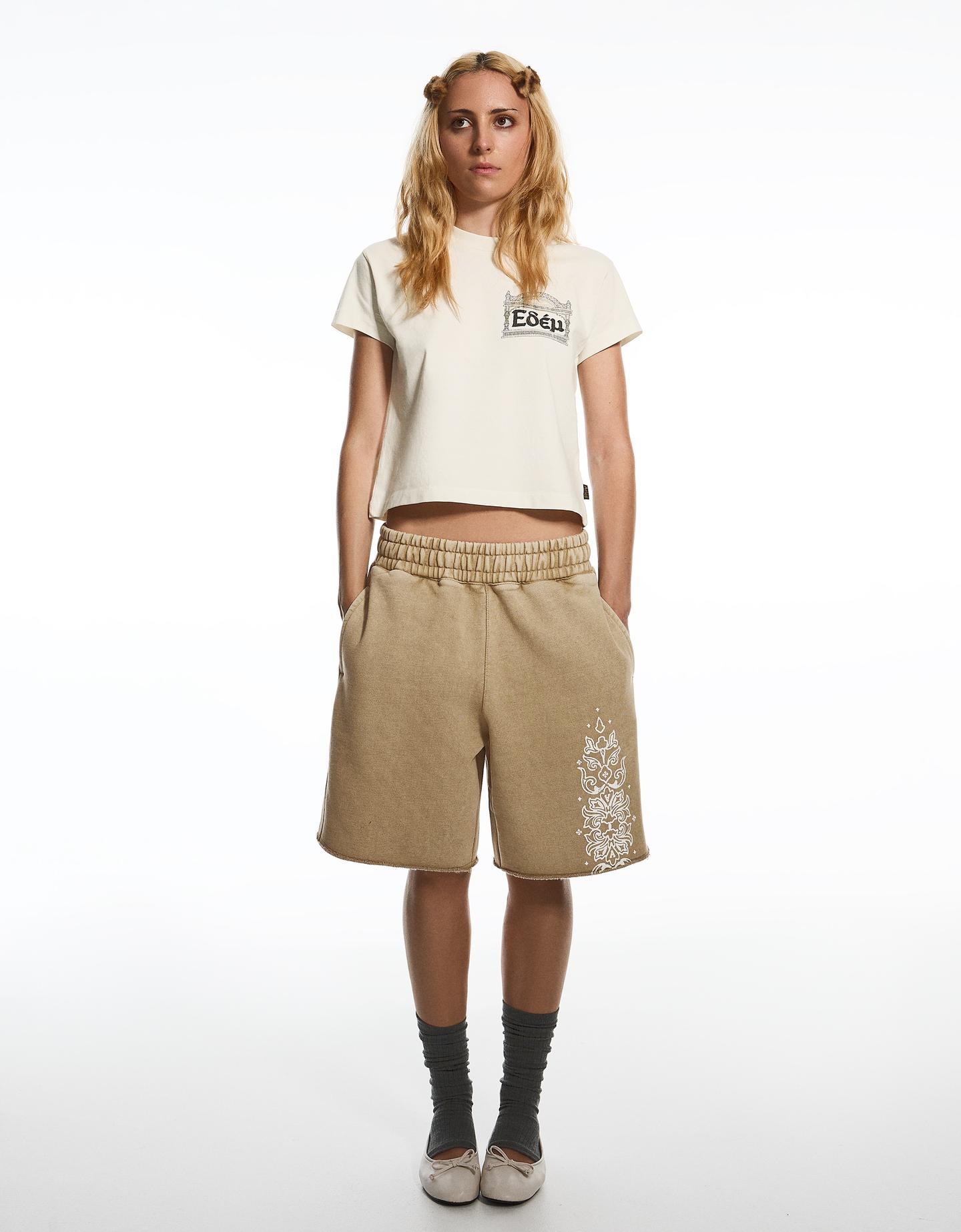 Bershka koszulka regular fit aries x bershka biały złamany