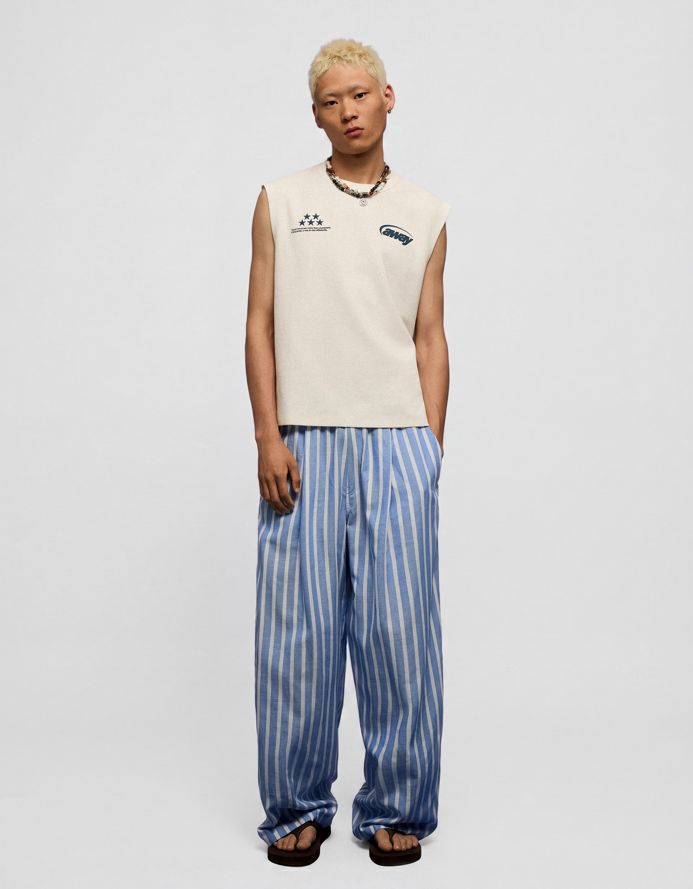 Worker T-shirt with textured print — Off white