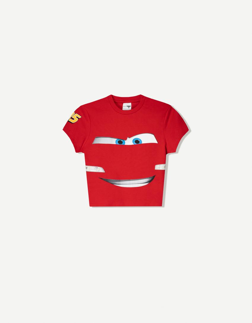 Camiseta Cars manga corta print-Rojo