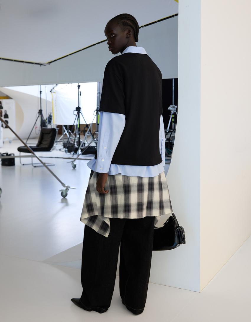 Maglietta a maniche corte drago filtro digitale-Nero