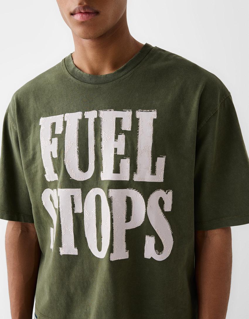 تيشرت كروب بأكمام قصيرة وطبعة-أخضر-5