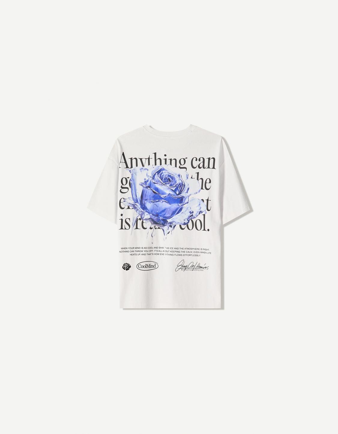 Printed short sleeve oversize T-shirt