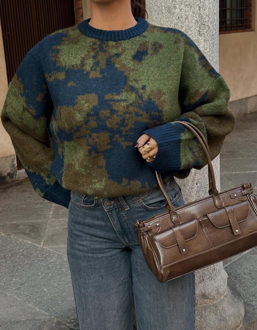 Camisola estampada-Verde