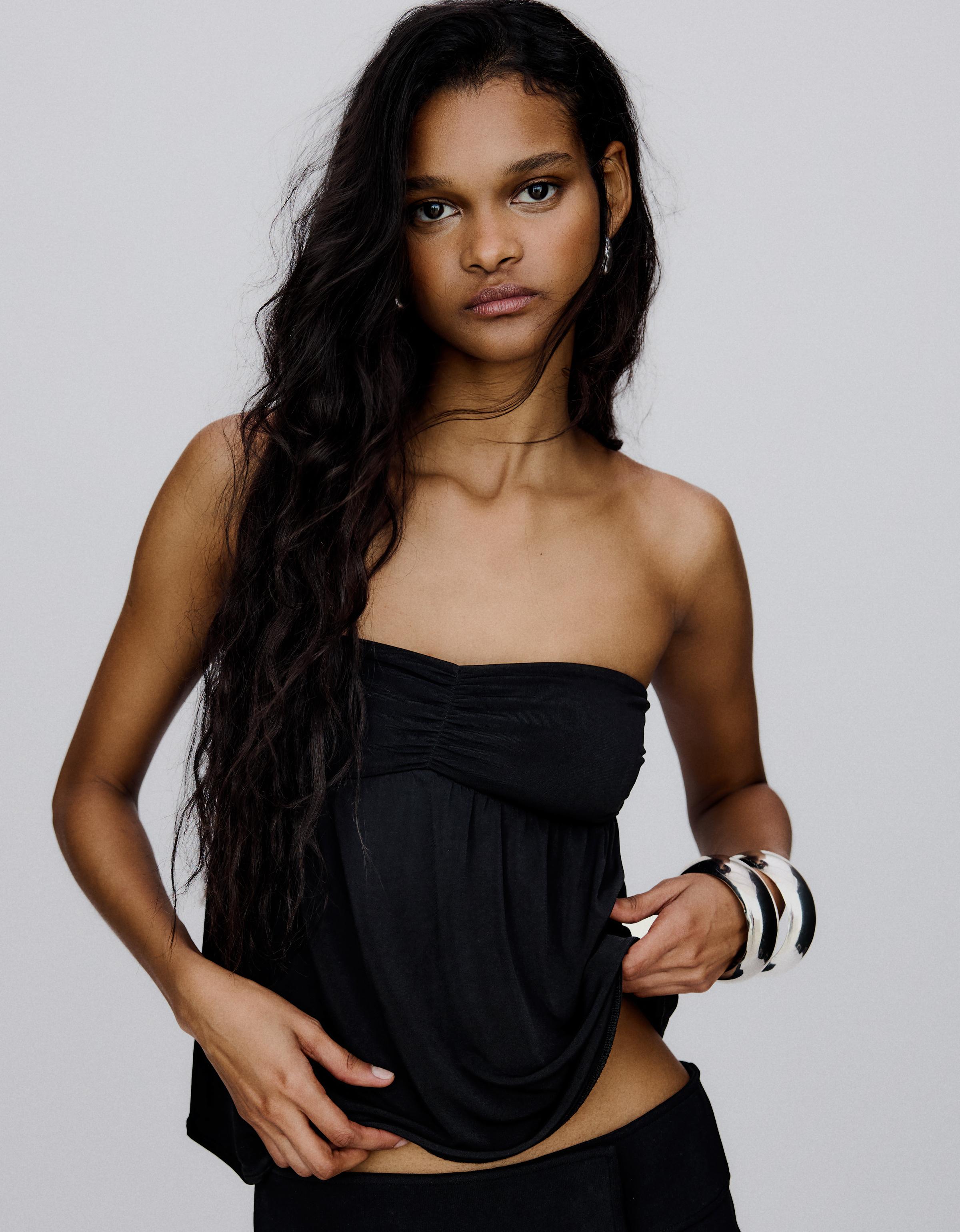 Arkası bağlamalı bandeau top - Görsel 38