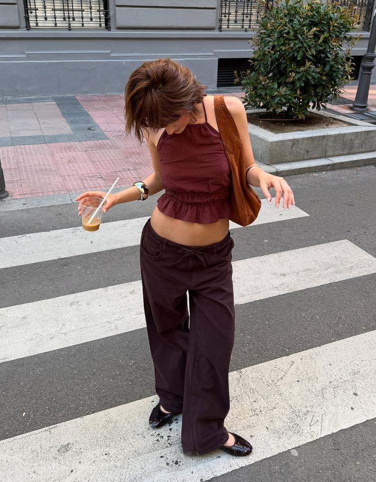 Lightweight wide-leg jeans