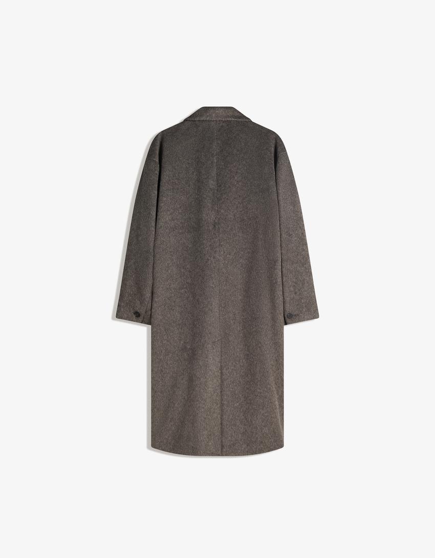 Felt texture coat-Grey