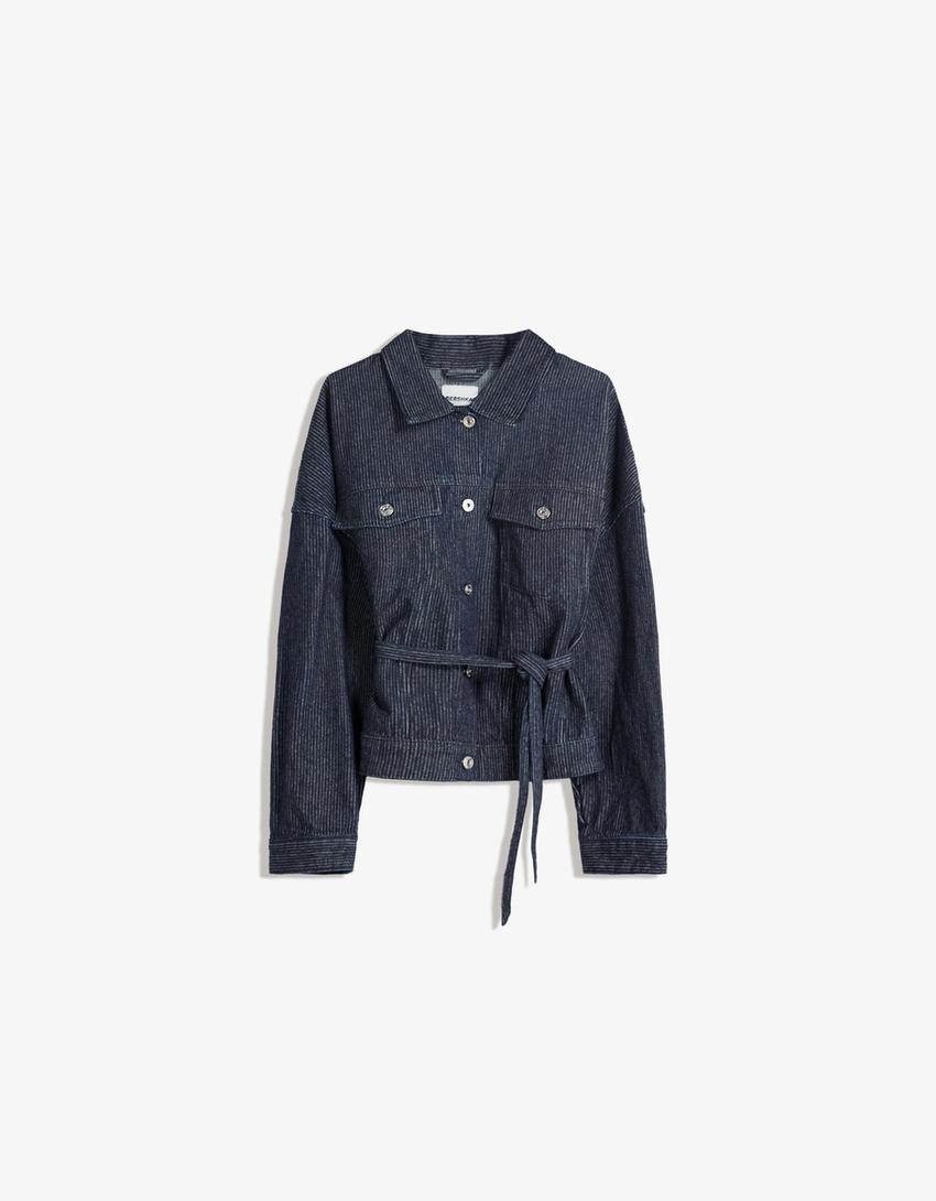 Textured denim jacket and jeans set-Textured denim jacket and jeans set-3