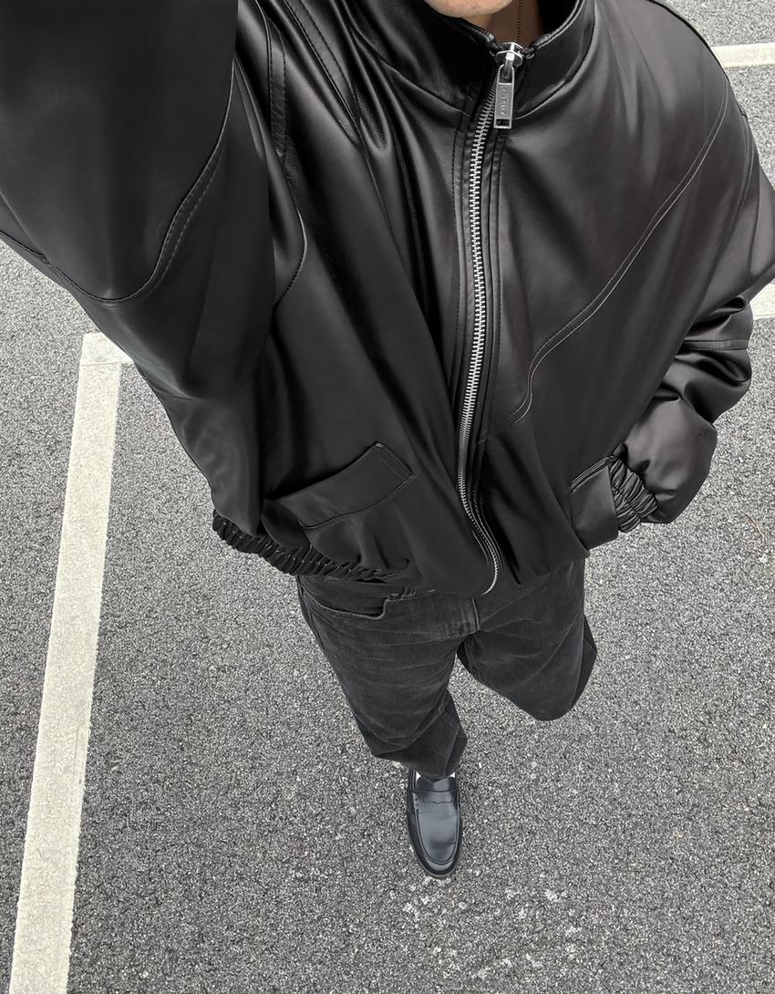 Jeans straight-Negro