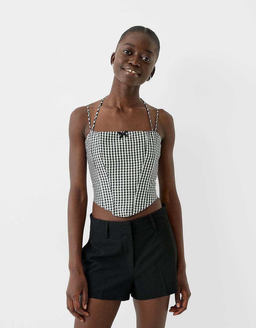 Short tailleur-Noir-0