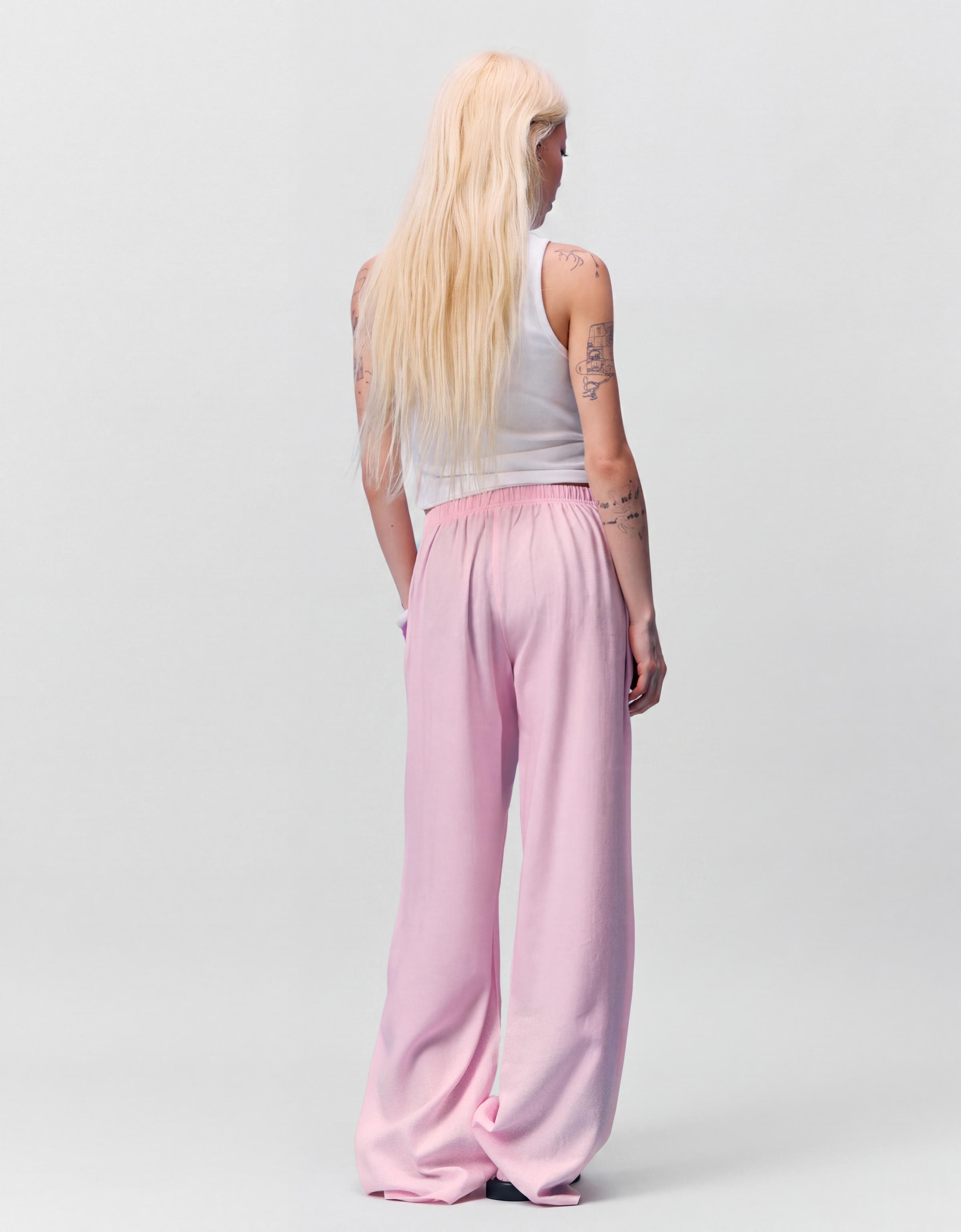 Elasticated waist trousers — Pink