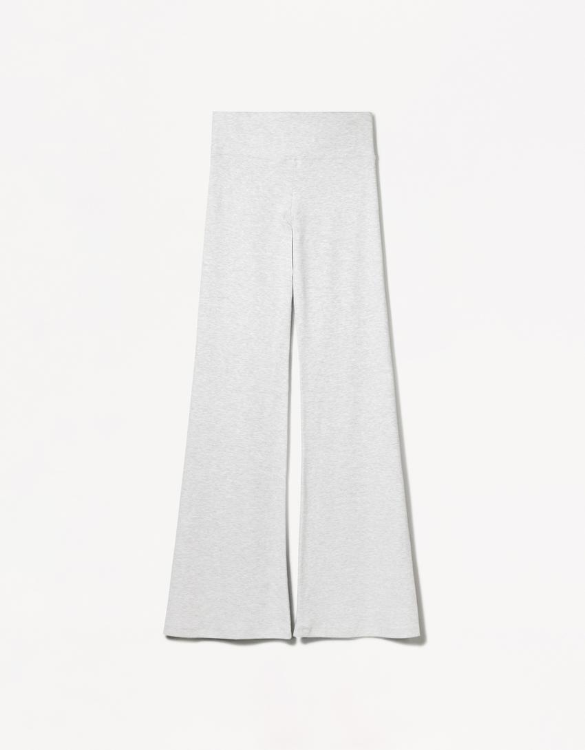 Pantalon flare-Gris