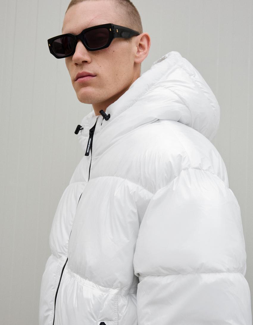 Doudoune capuche-Blanc-2