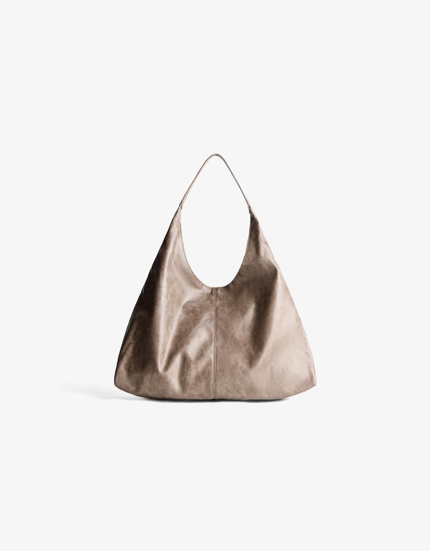 Bolso efecto charol-Visón