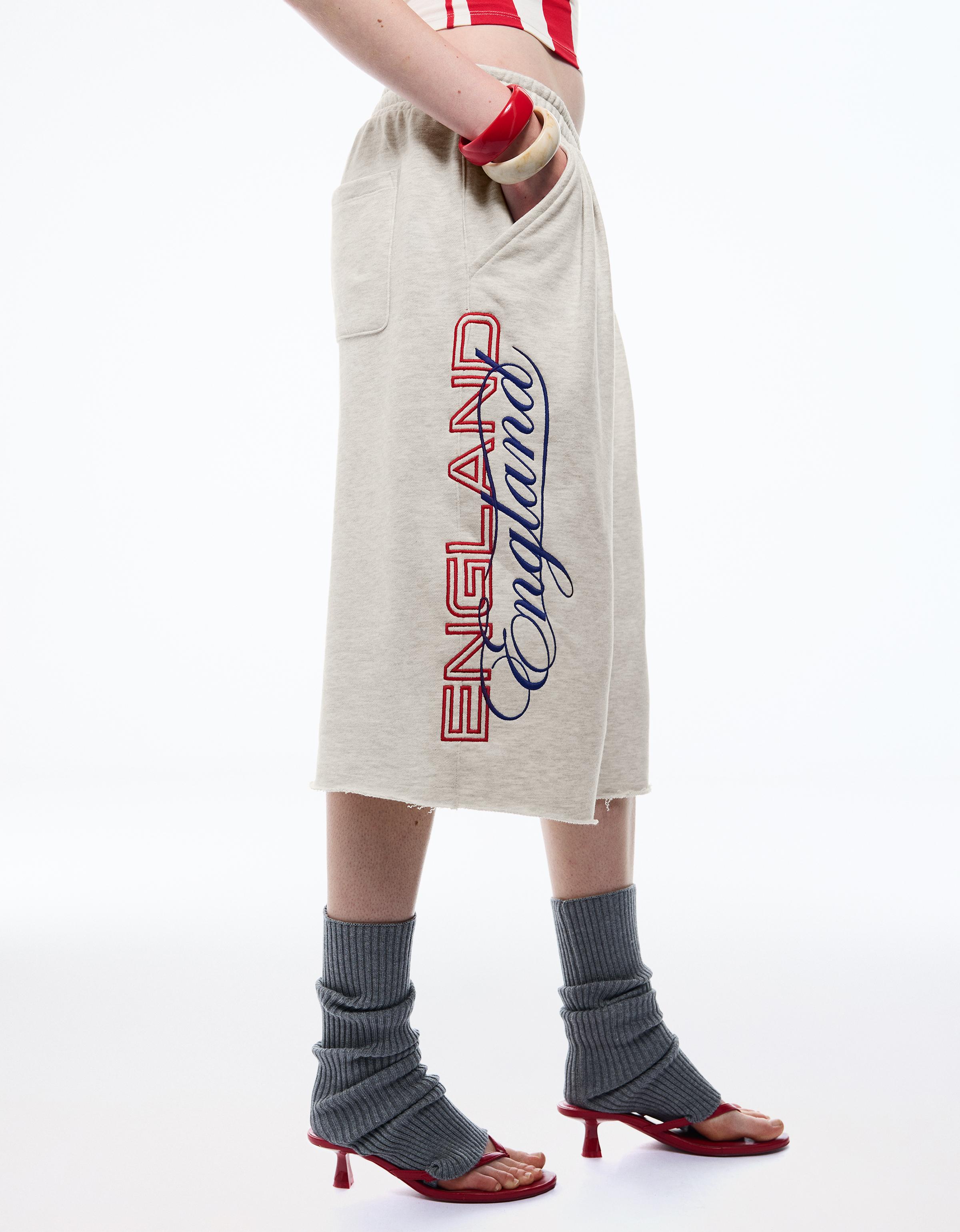 England FIFA WORLD CUP™ fleece Bermuda shorts — Grey