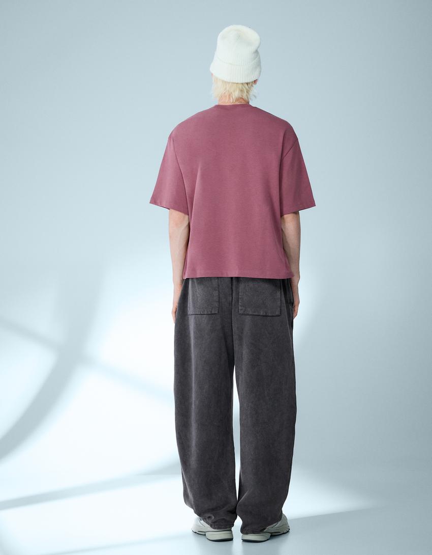 Pantalón balloon-Gris