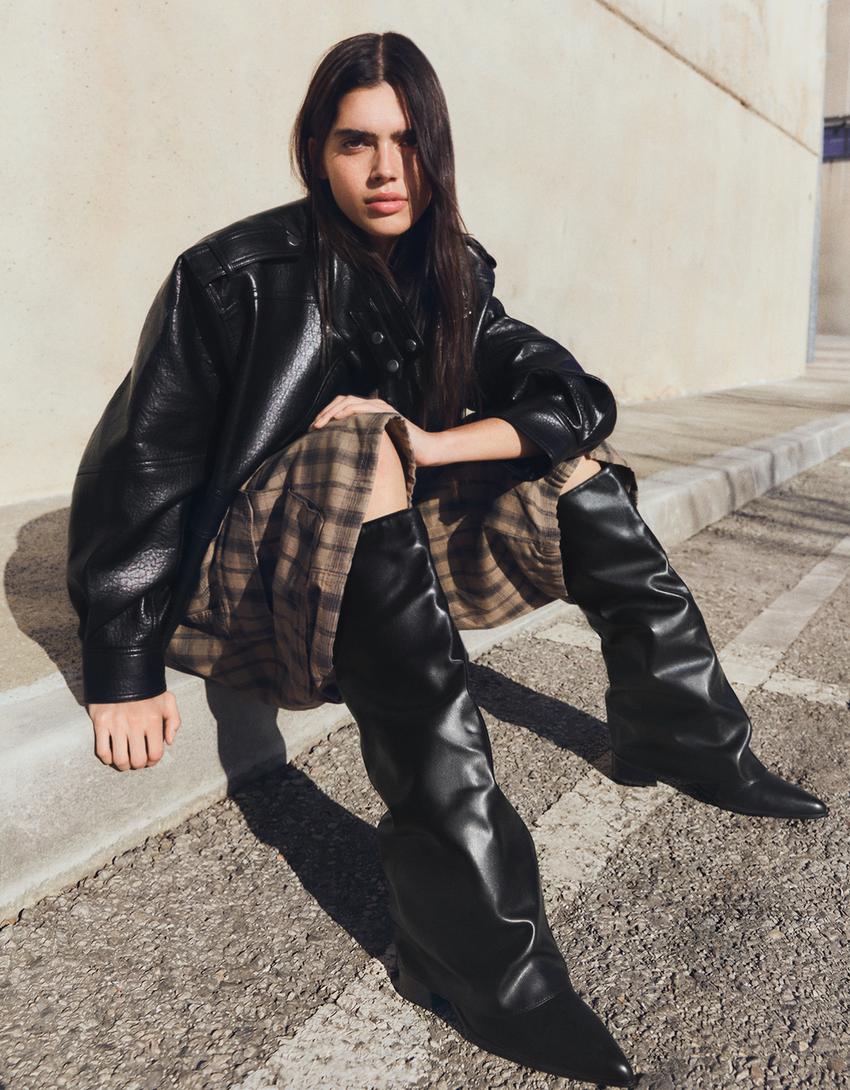 Bottes talon pantalon-Noir