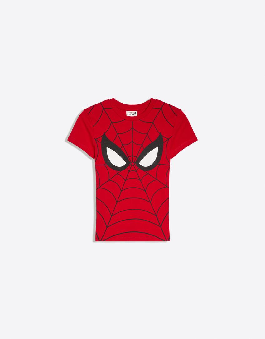 Dopasowana koszulka SPIDER-MAN-Czerwony
