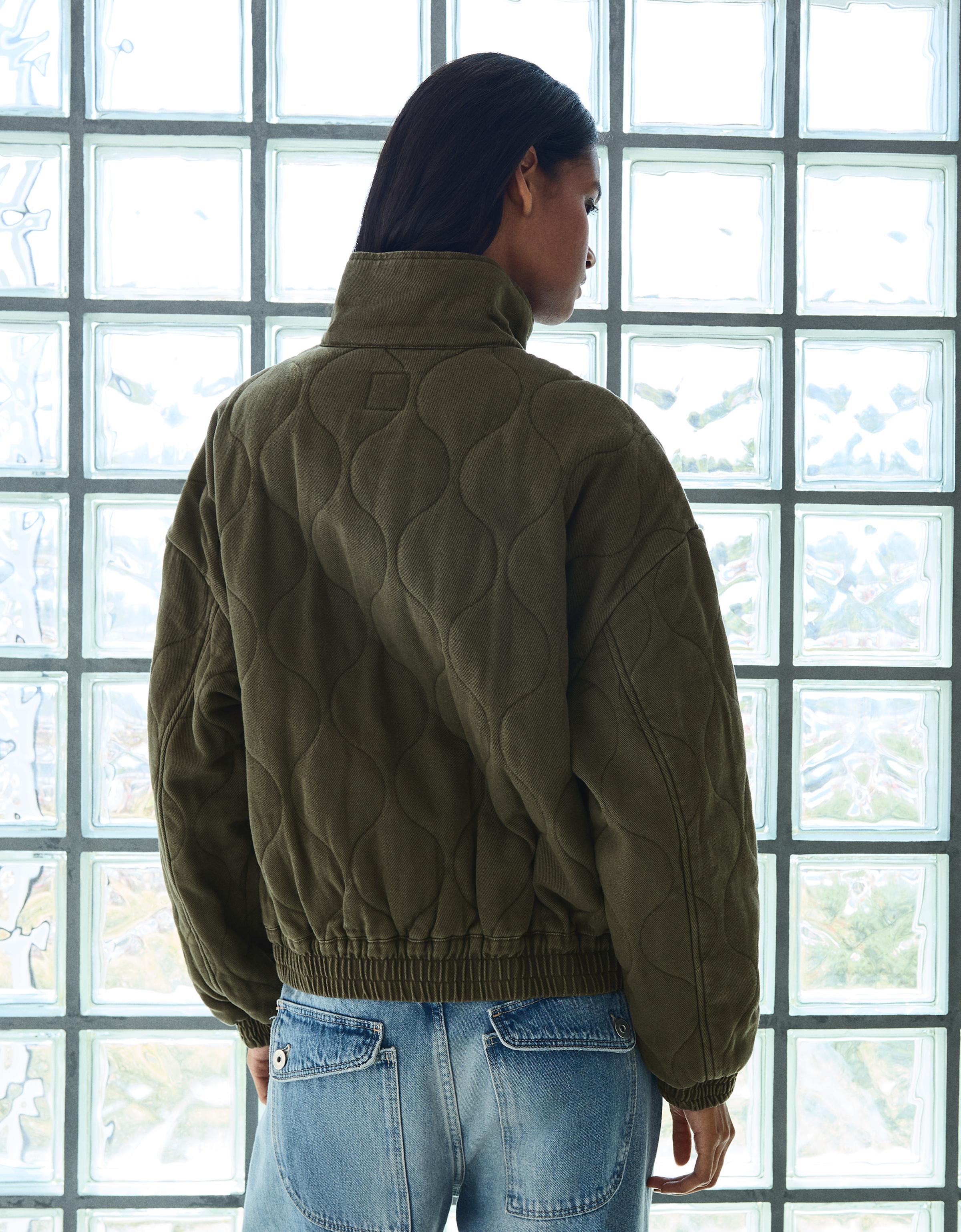 Washed effect jacket — Khaki