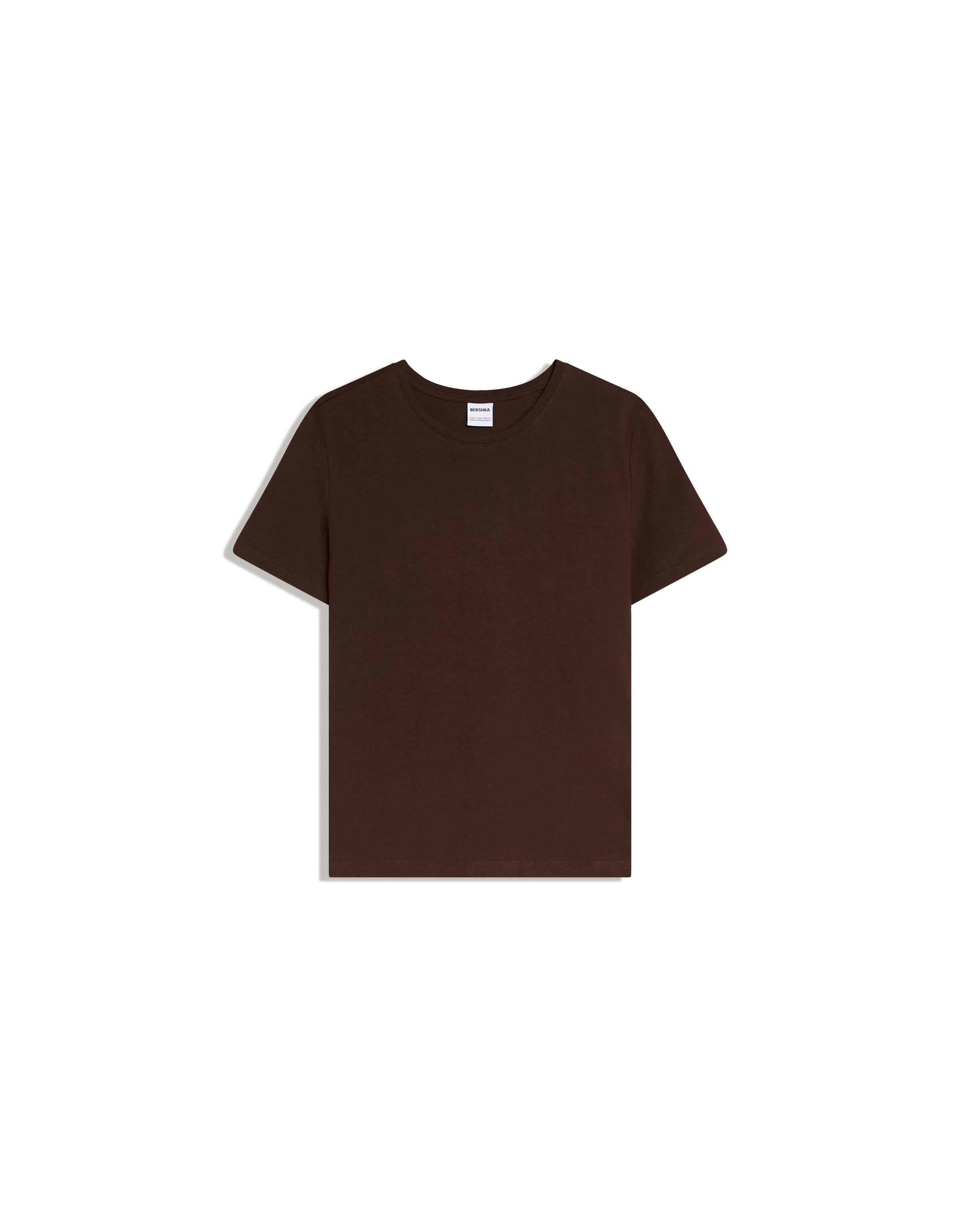Basic short sleeve T-shirt — Brown
