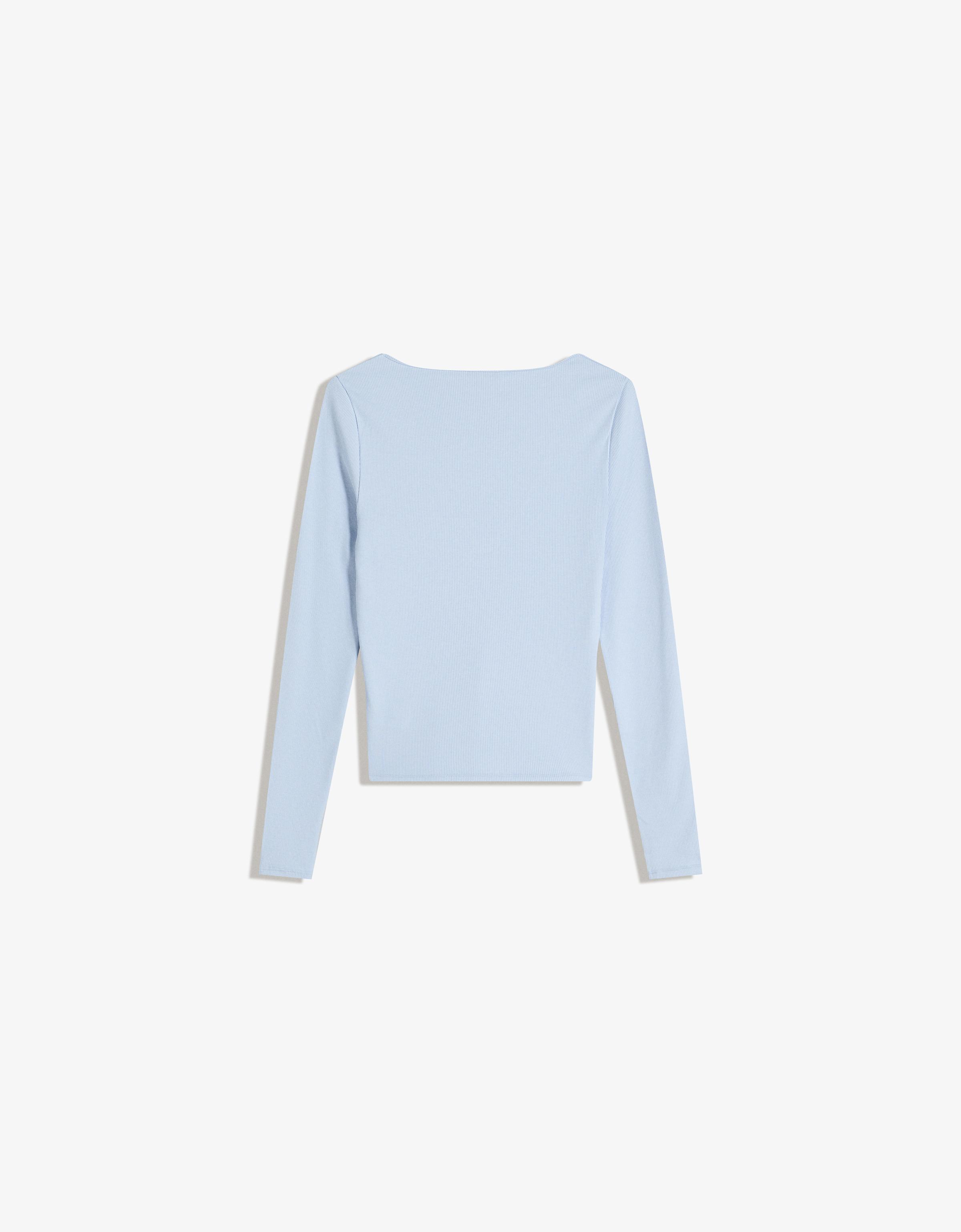 その他 lavib Long sleeve V-neck T-shirt - Tees and Tops - BSK Teen | Bershka