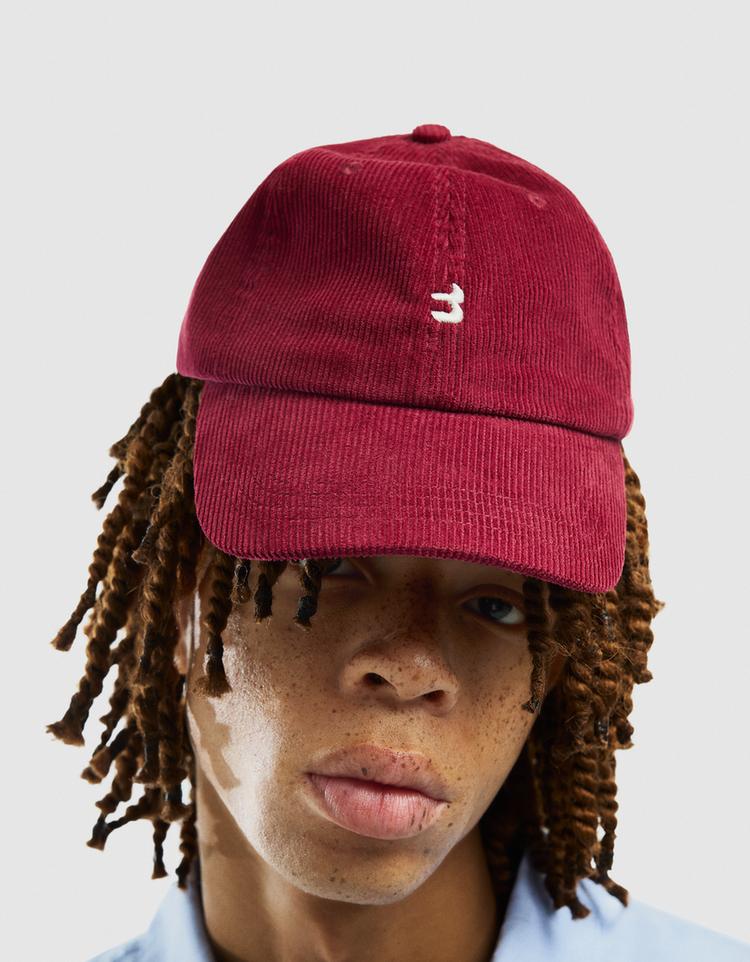 Embroidered corduroy cap