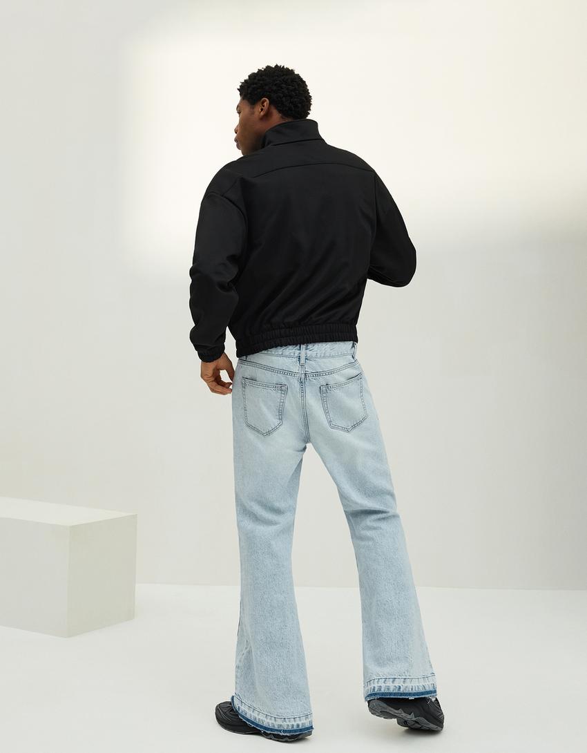 Straight-fit flared jeans-Light blue