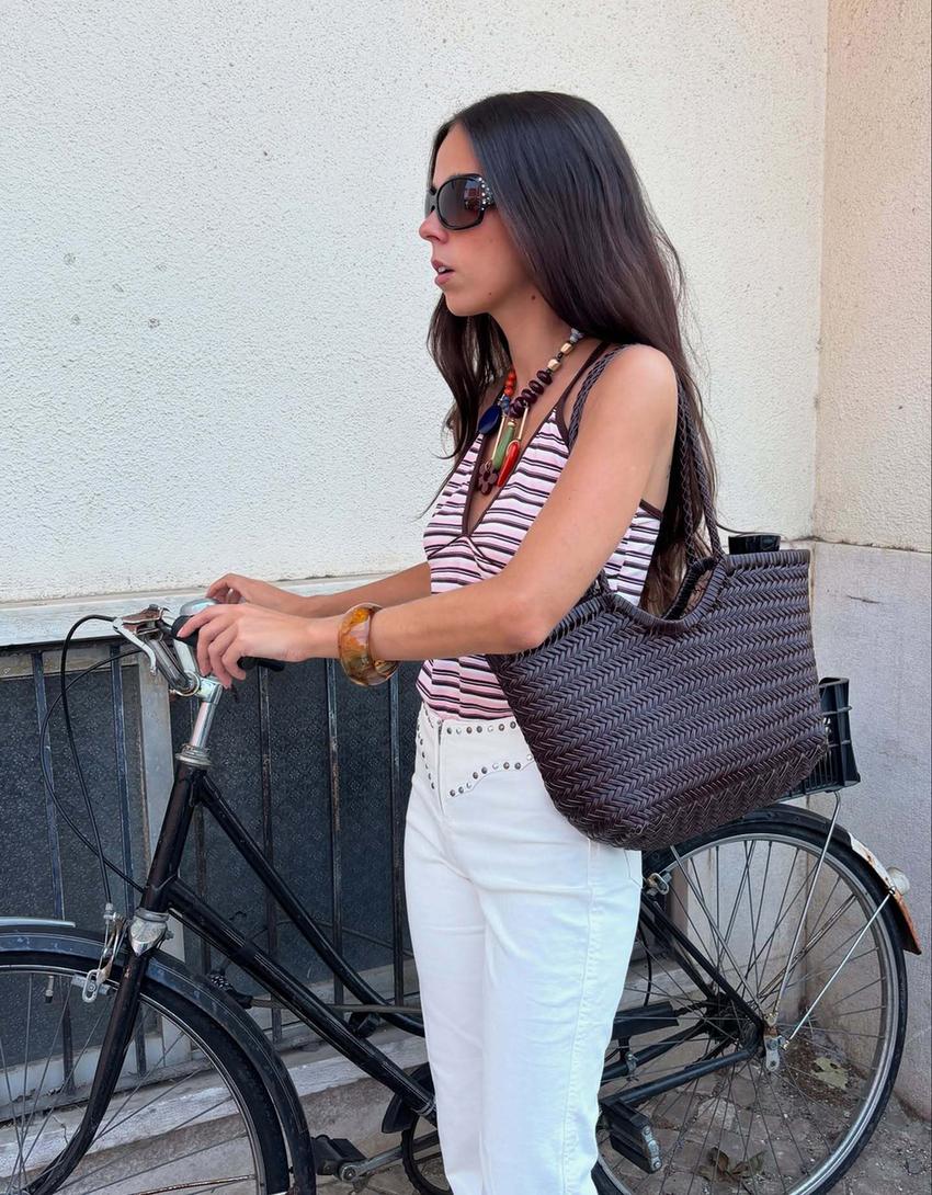 Top à bretelles encolure américaine-Rose