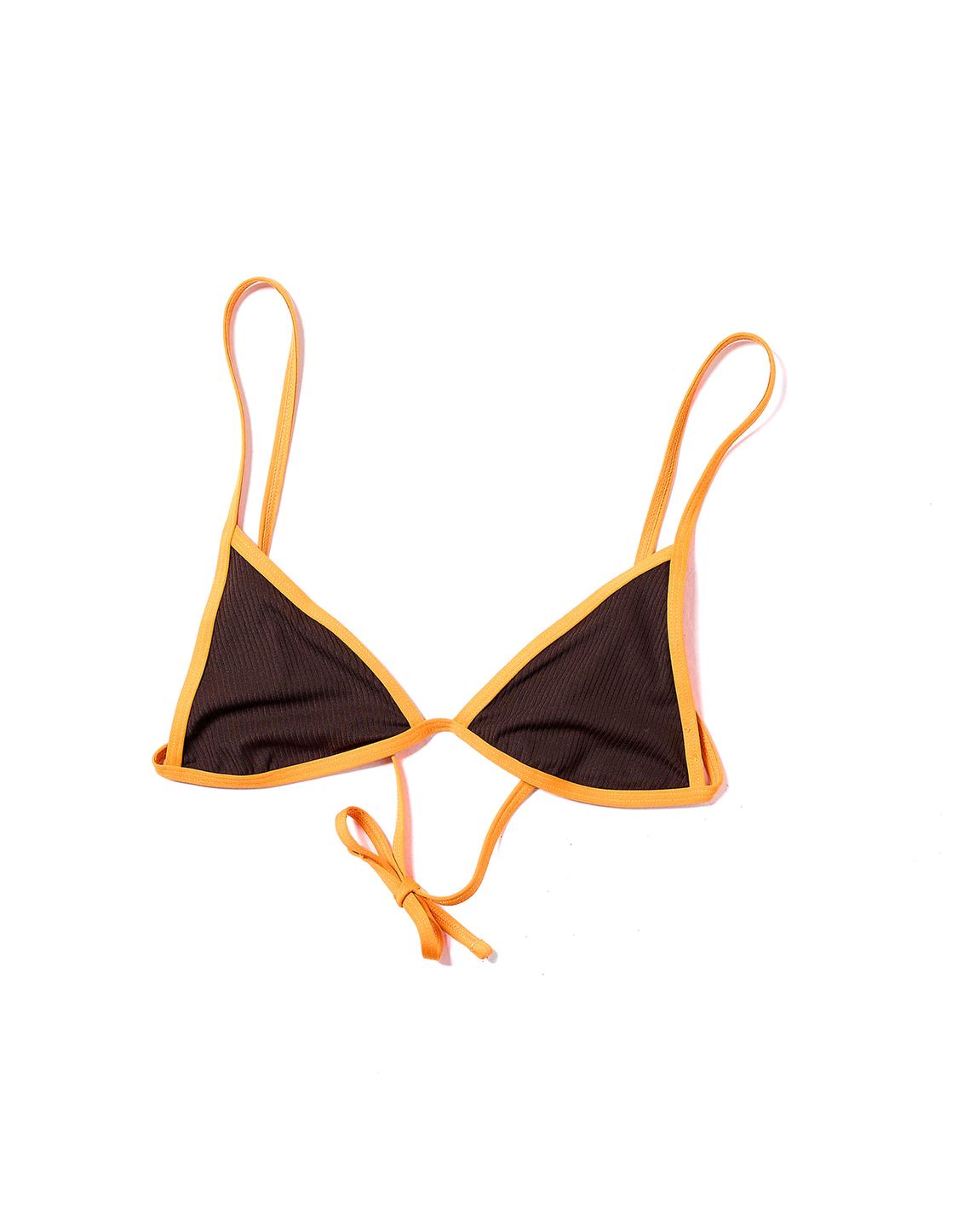 Contrast bikini top