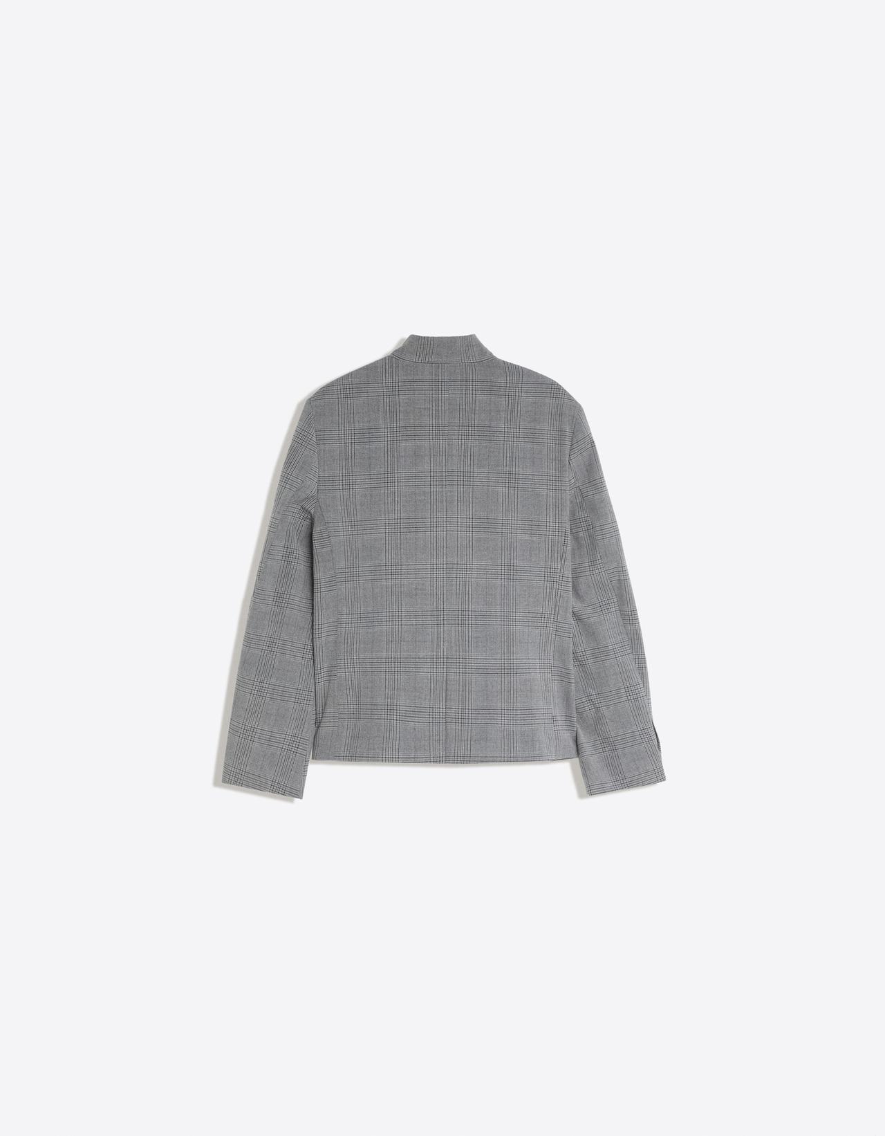 Double-breasted button-up blazer — Grey