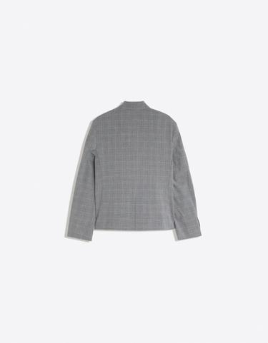 Double-breasted button-up blazer — Grey 6