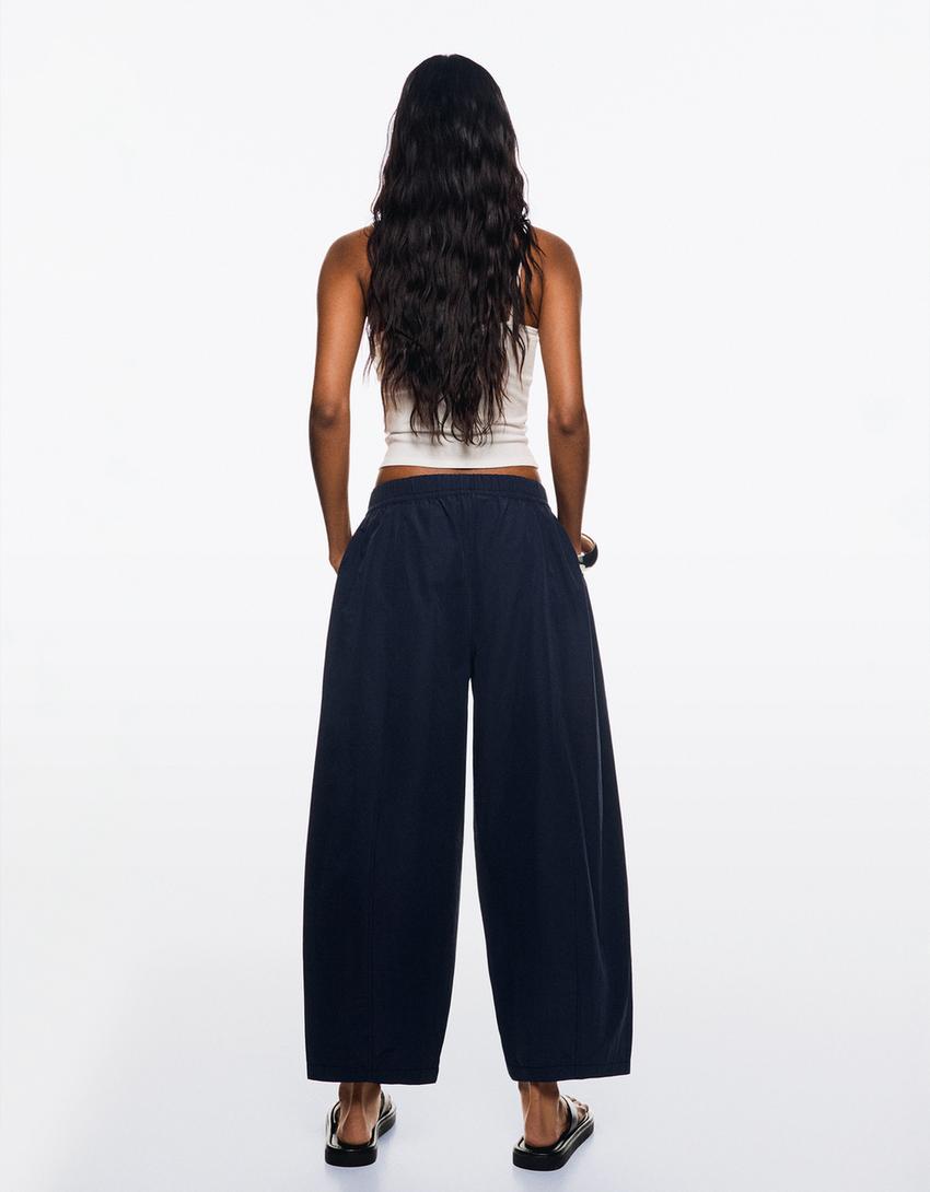 Pantalón barrel cropped-Azul oscuro-2