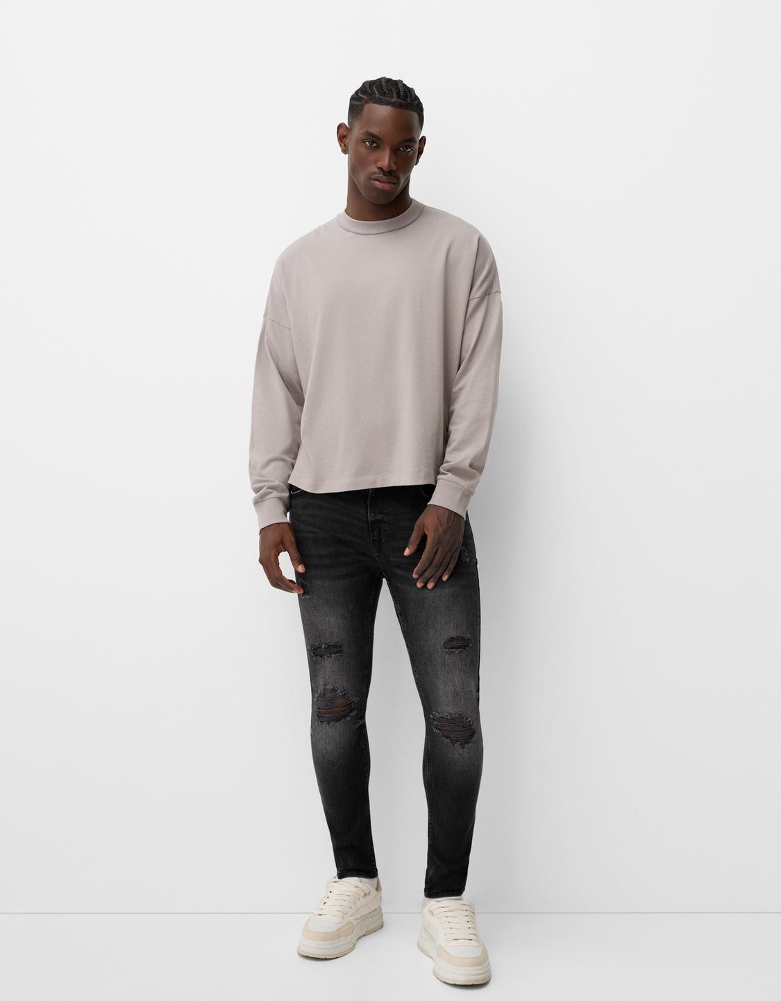 Super skinny ripped jeans