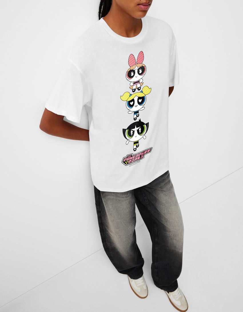Maglietta Le Superchicche a maniche corte oversize-Bianco Roto-4