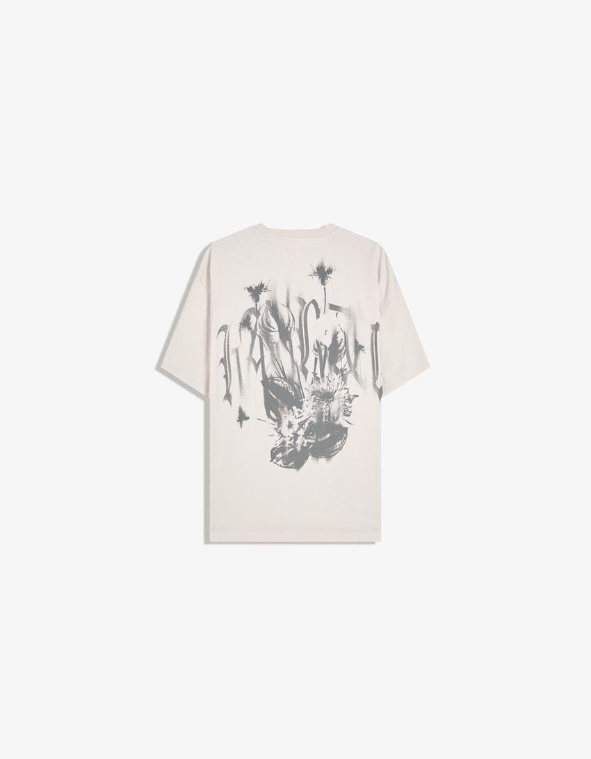 Short sleeve T-shirt with print-Camel-5