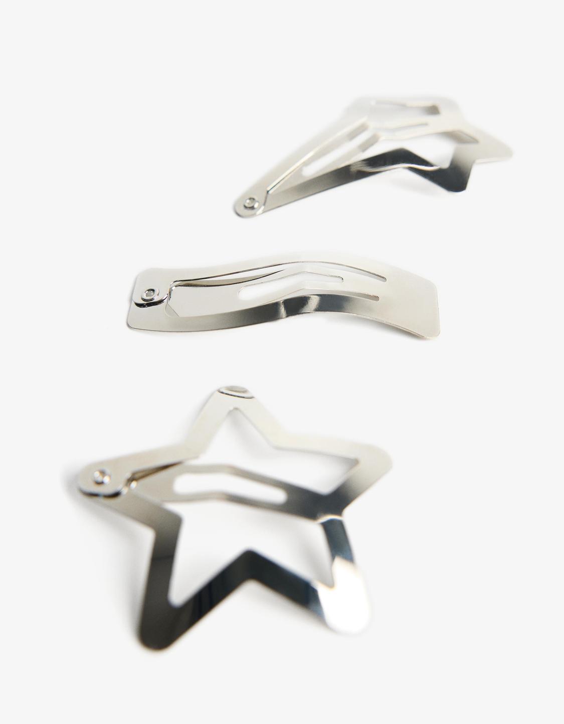 Pack of 6 star hair clips
