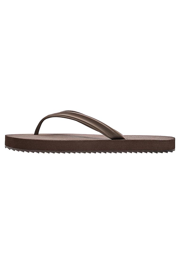 BASIC THONG SANDALS — Brown
