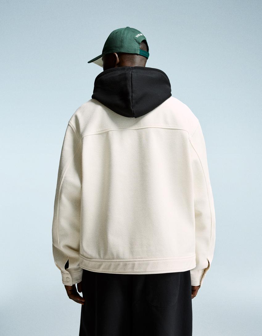 Textured jacket-Stone-1