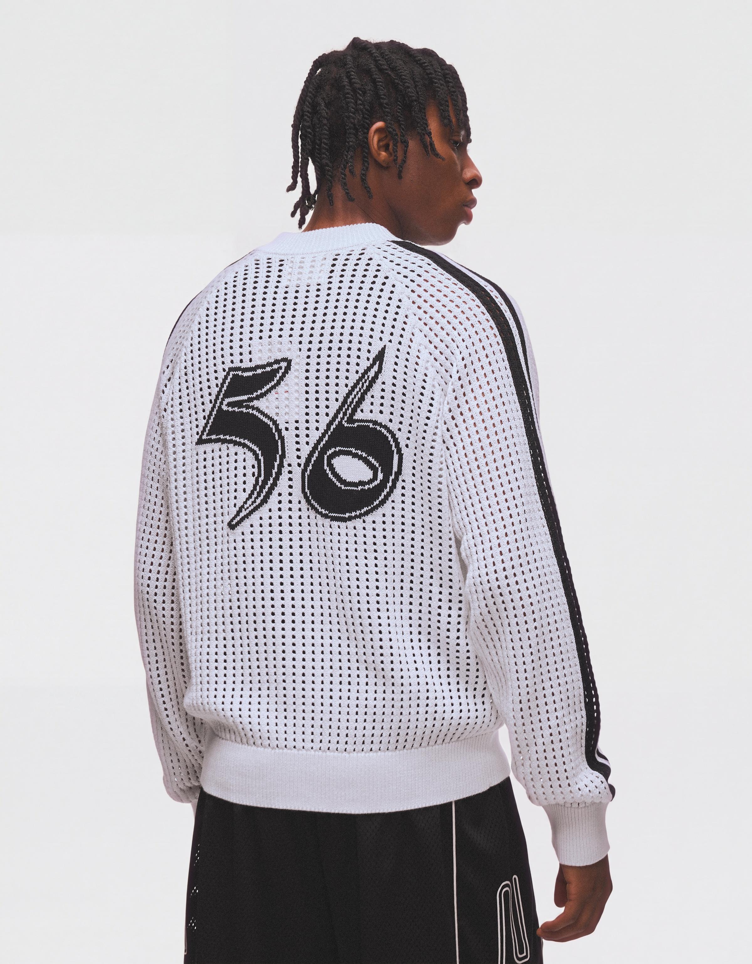 Retro mesh zip-up jacket — White