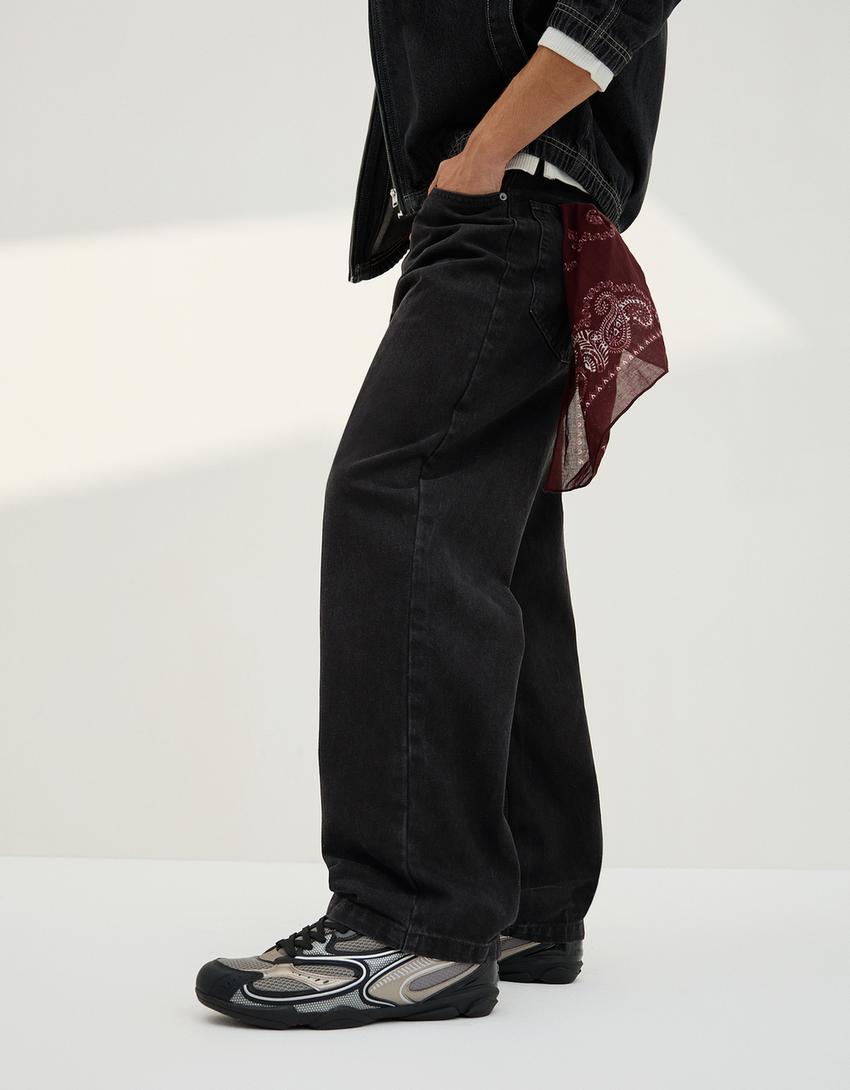 Jeans baggy-Negro
