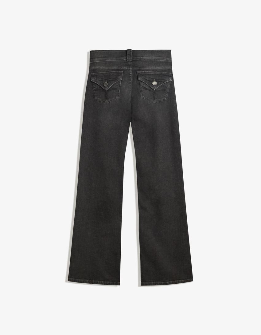 Jeans bootcut-Negro-4