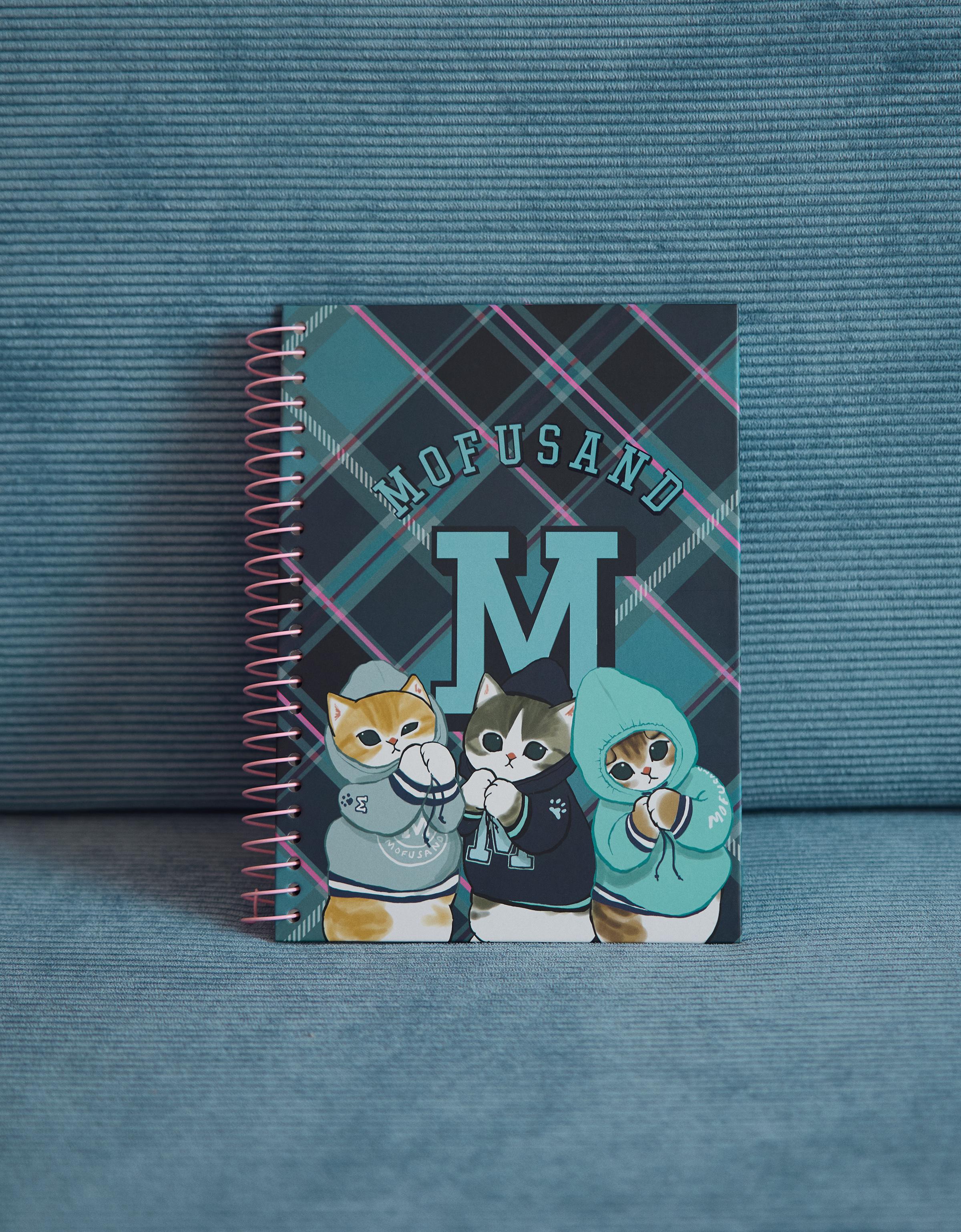 Bershka Notizbuch Mofusand Damen Blau