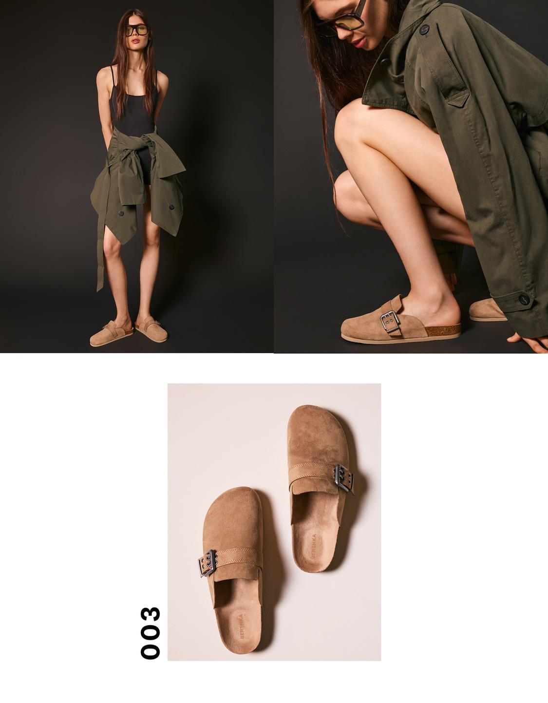 Clogs with buckle detail