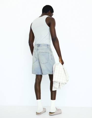 Denim Bermuda shorts — Light blue 2